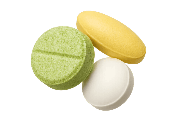 Floating cluster of 3 pills